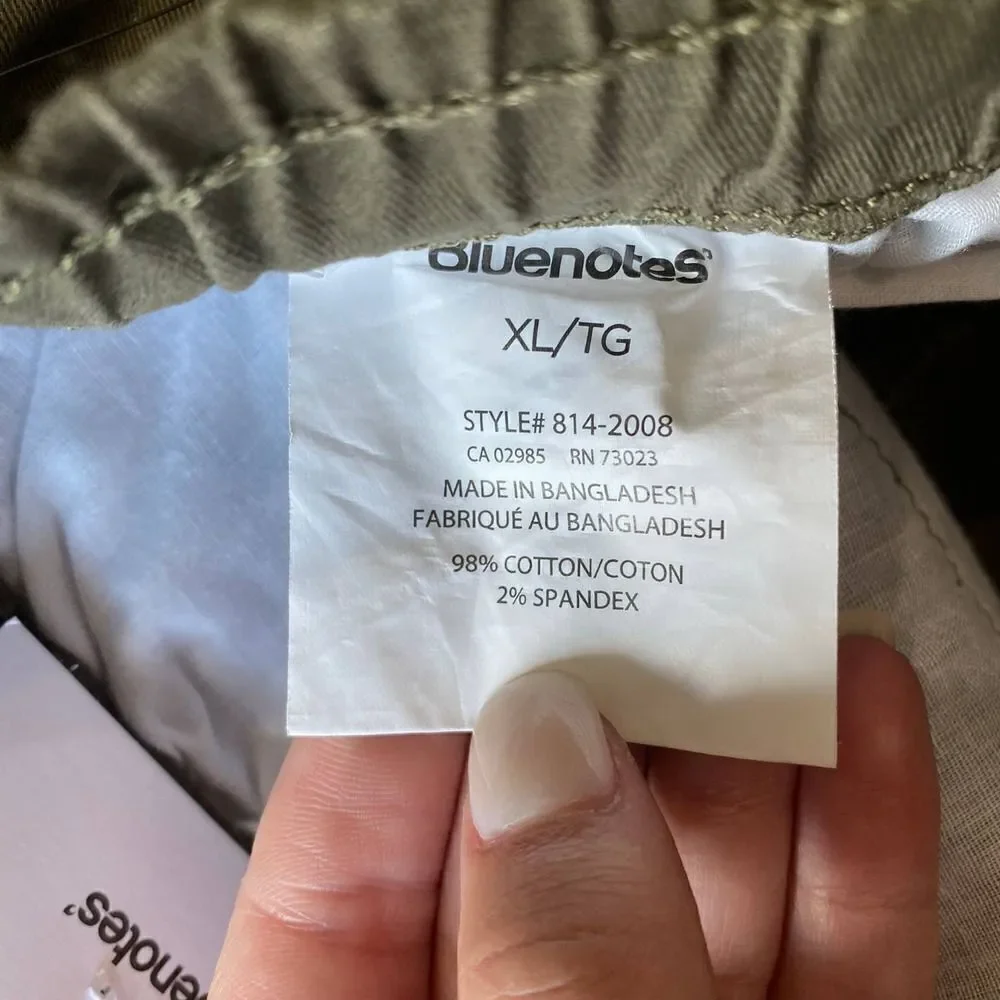 Bluenotes Slim Jogger Military Olive Green Size XL